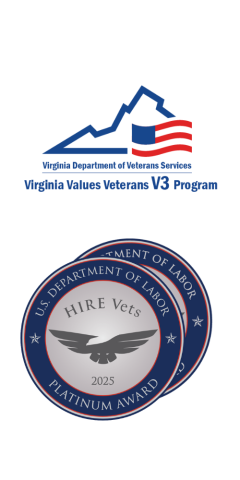 Stacked HIRE Vets Medallion and V3